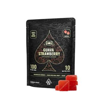Guava Strawberry | Sativa - Live Rosin Gummies