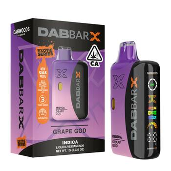 VAPE- DABBAR X LIQUID LIVE DIAMONDS Grape God 1G