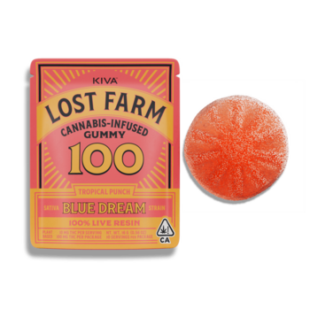 Lost Farm 100mg 1pk Tropical Punch x Blue Dream Live Resin Gummy