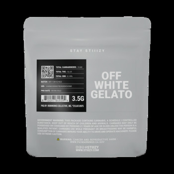 - OFF WHITE GELATO - 3.5G Grey Label Mylar